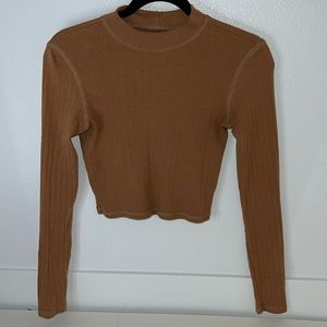 Brown long sleeve floral pattern